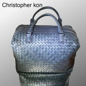 SOLD..Christopher Kon Woven Leather Satchel
